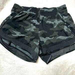 Athleta Camo Mesh Racer Running Shorts